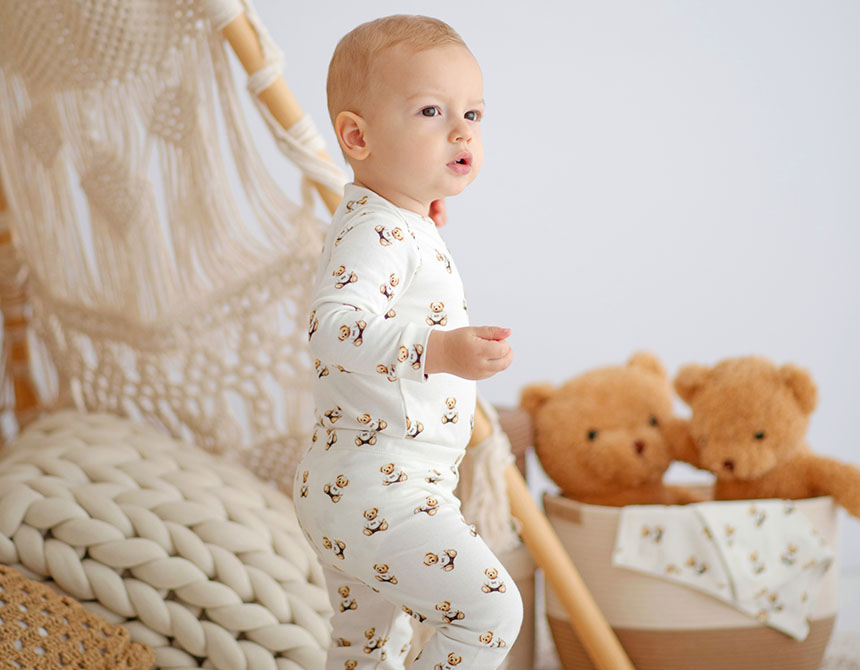 SET 3 PÇS BODY/CALÇA/PANINHO ESTAMPA TEDDY DAME ML BEBÊ 7687