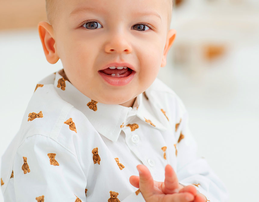 CAMISA/BODY TRICOLINE ESTAMPA TEDDY ML BEBÊ 7671