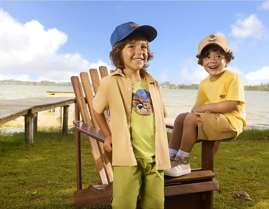 CAMISETA ALGODÃO BÁSICA BORDADO TEDDY MC INFANTIL 7859