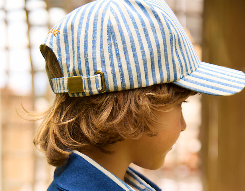 BONÉ LISTRADO NAVY INFANTIL 7809