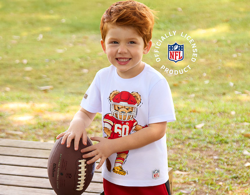 CAMISETA ALGODÃO NFL TEDDY KANSAS CITY CHIEFS MC INFANTIL 7819