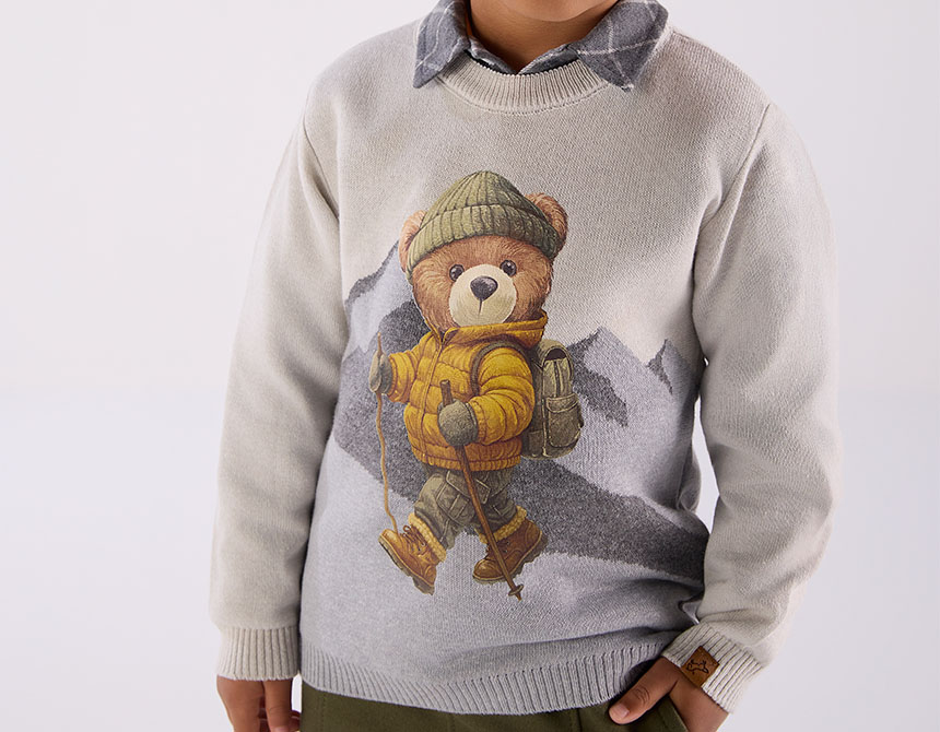 BLUSA TRICÔ DTF TEDDY ALPINISTA INFANTIL 8108
