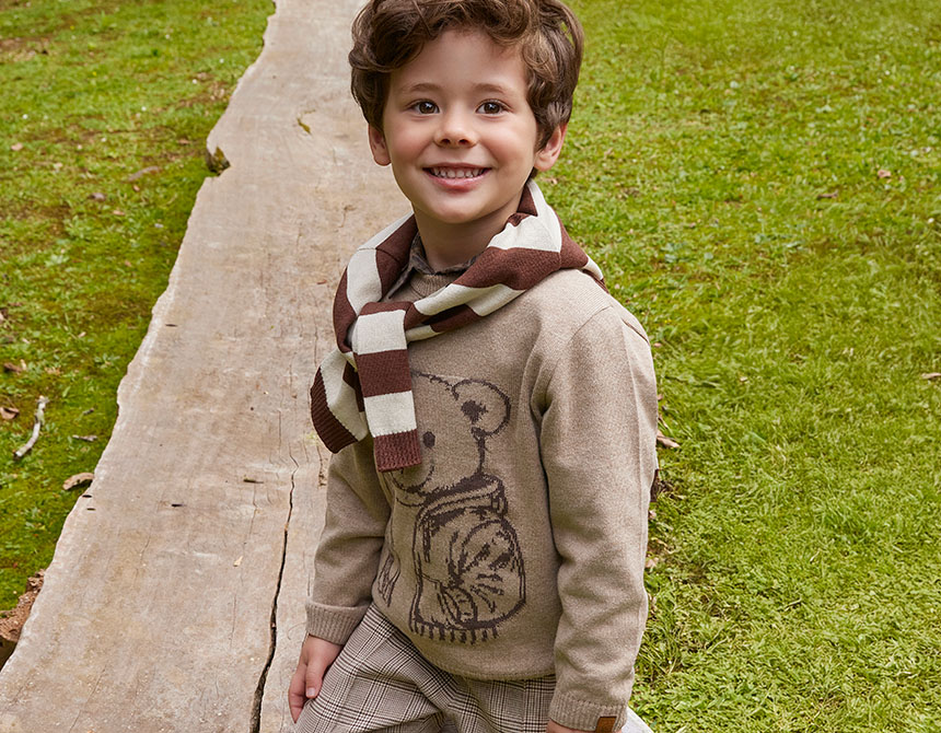 BLUSA TRICÔ JACQUARD TEDDY CONTORNO INFANTIL 8105