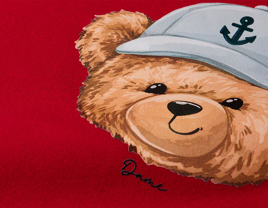 CONJUNTO BLUSA E BERMUDA TEDDY ROSTO INFANTIL 8288