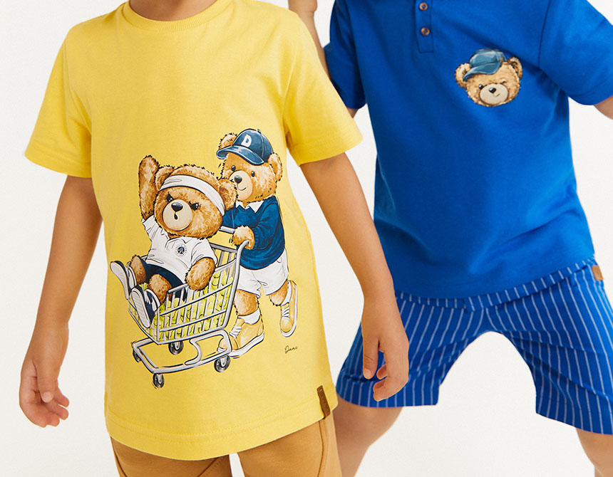 CAMISETA ALGODÃO TEDDY BOLINHAS INFANTIL 8317