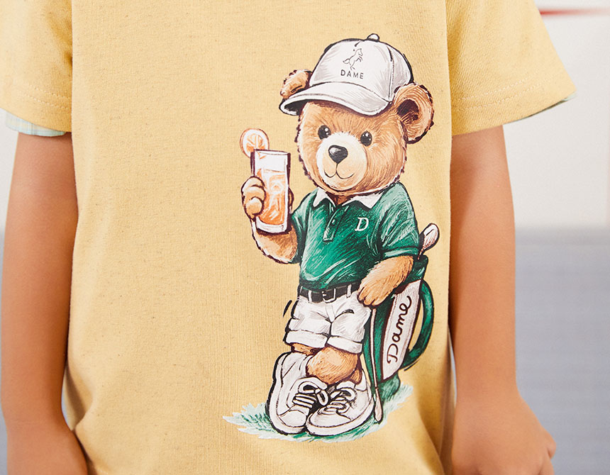 CAMISETA ALGODÃO TEDDY GOLFE INFANTIL 8325