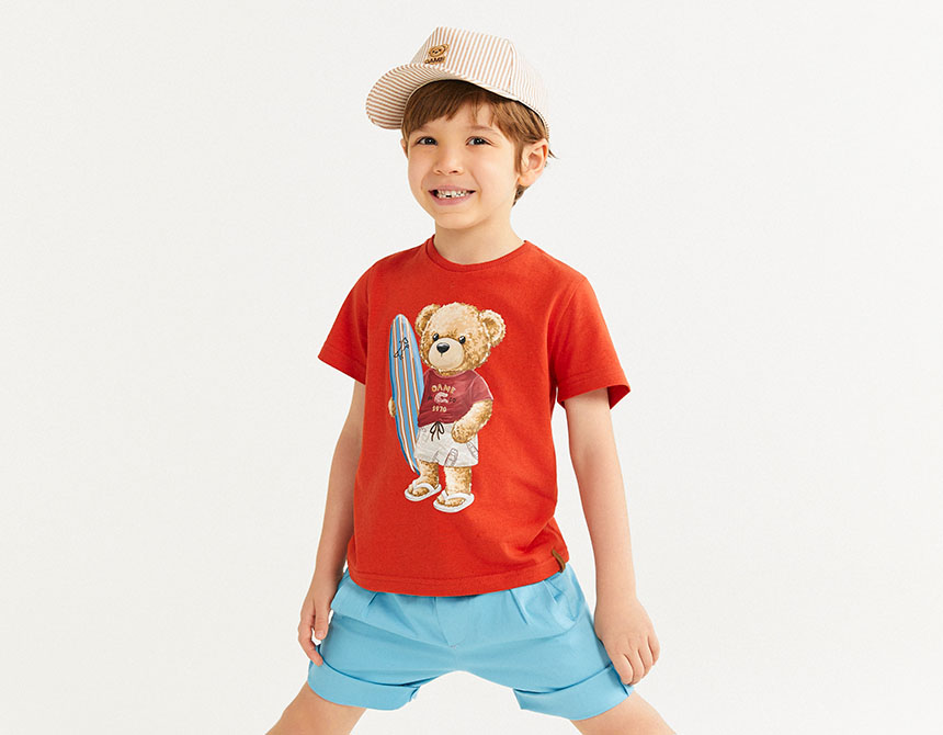 BONÉ INFANTIL LISTRADO TEDDY 8435
